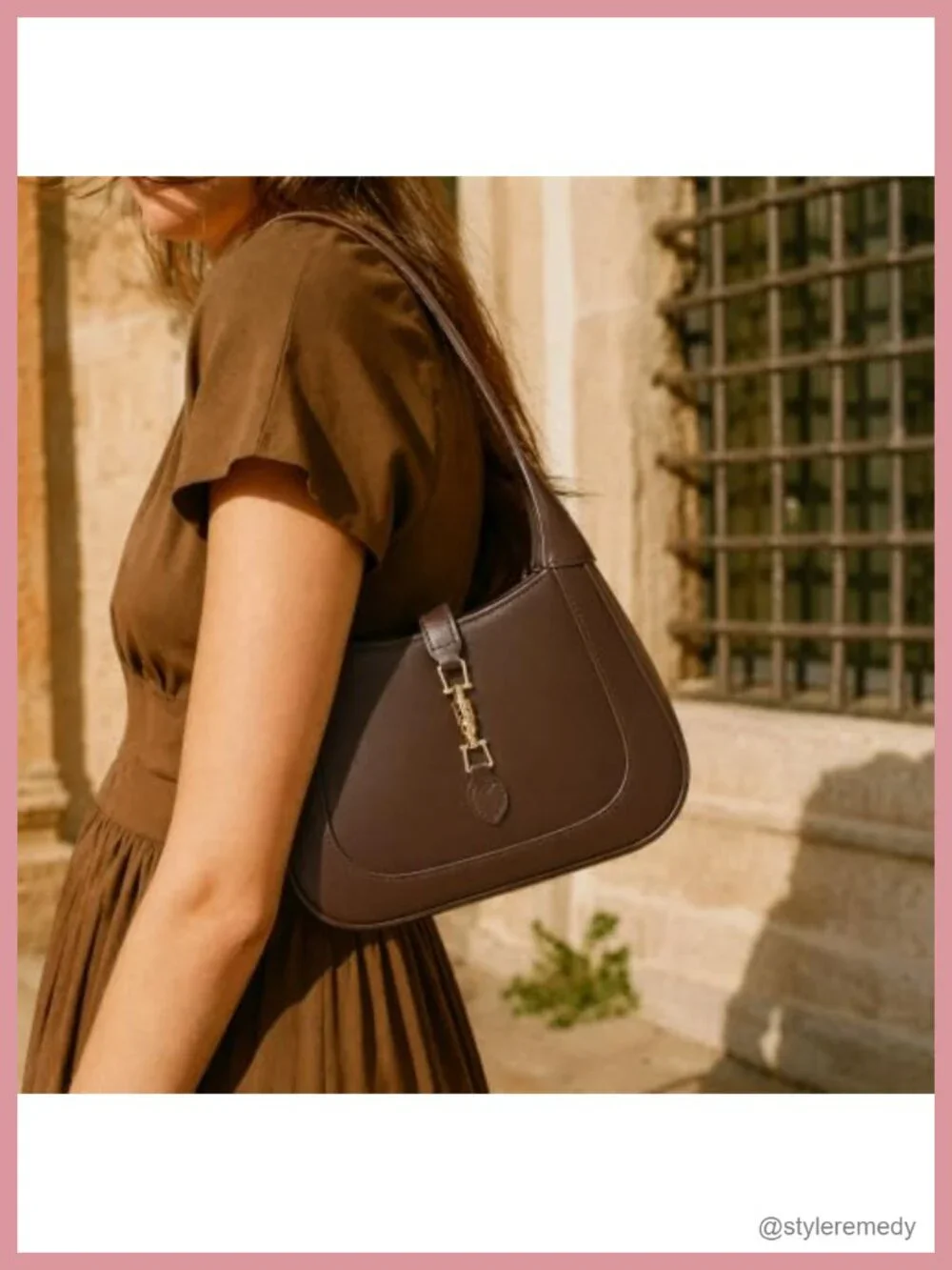 Crescent Faux Leather Hobo Shoulder Bag Adjustable Crossbody Purse Top Handle